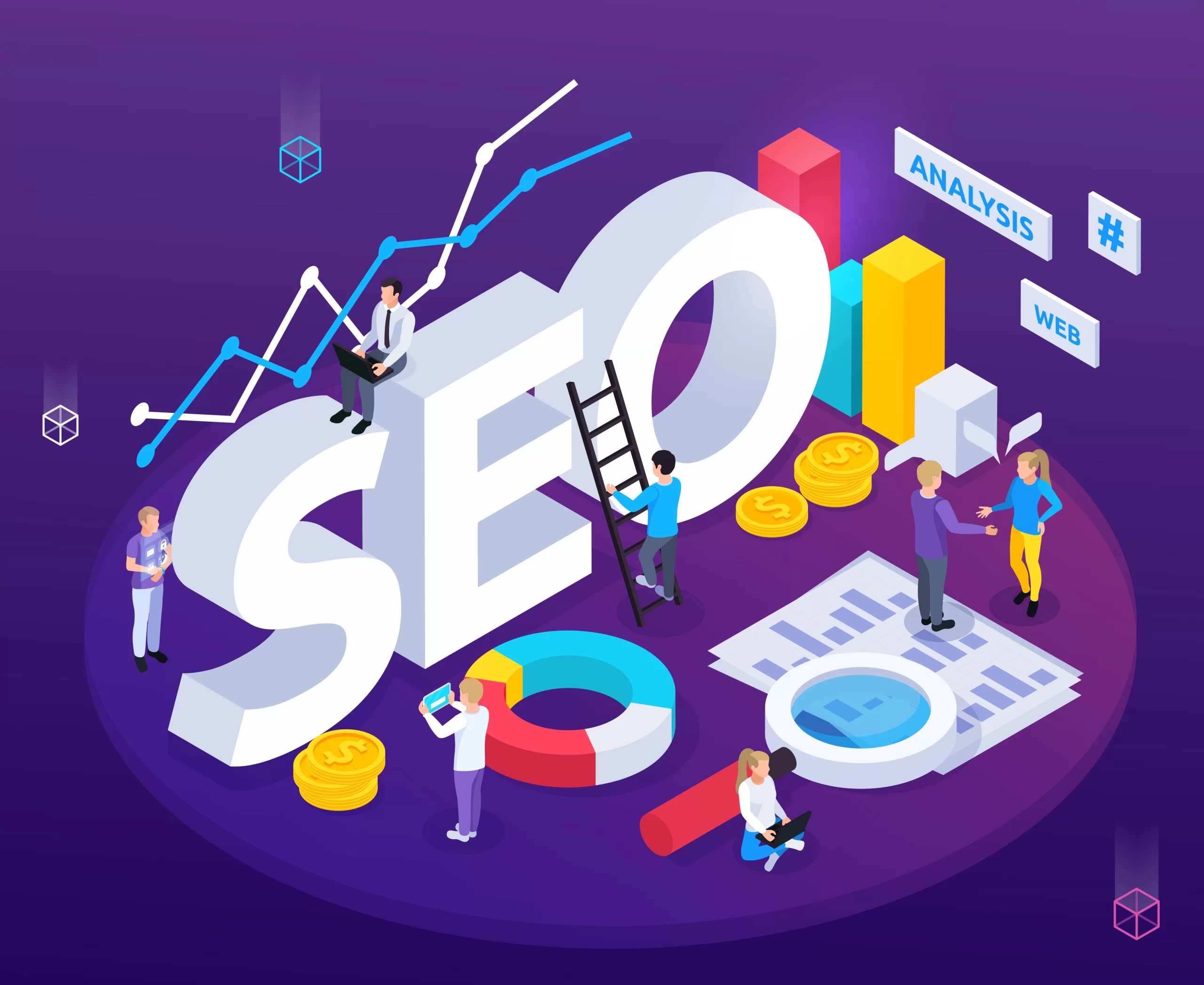 Illustration Of SEO Word