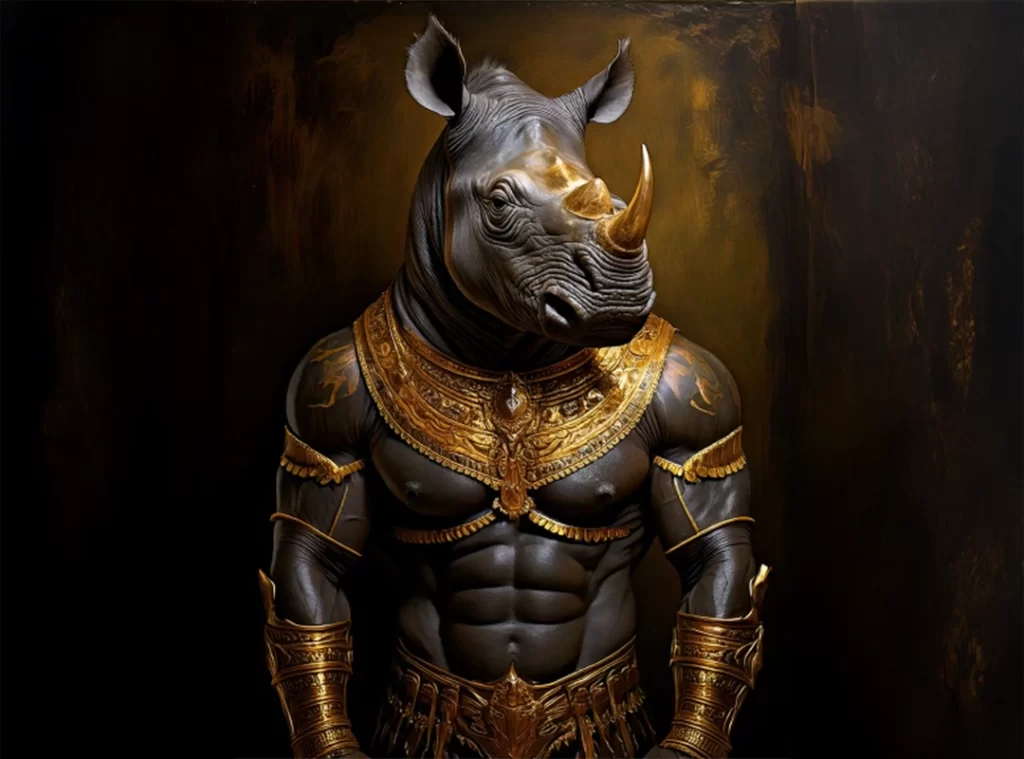AI Generated image of Rhino
